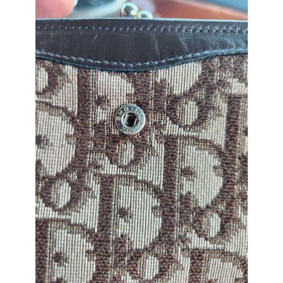 Christian Dior Brown Trotter Print Vintage Wallet and Coin Purse - Picture 4 of 14